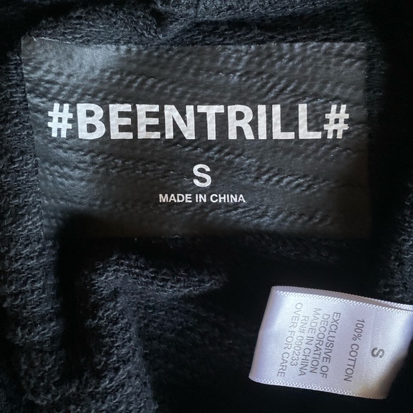 #BEENTRILL# Men’s Black Joggers Size Small - Picture 3 of 8